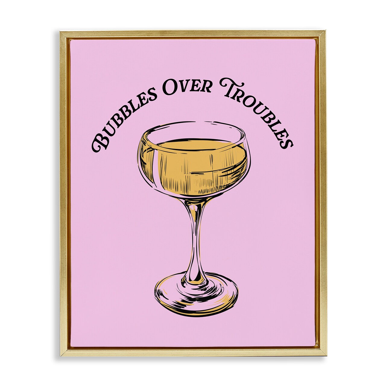 Stupell Industries Bubbles Over Troubles Floater Framed Canvas Wall Art Design by House of Lulu